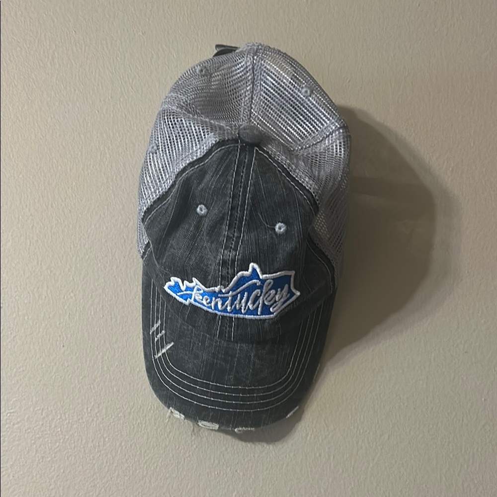 Gray and Black Kentucky Cap